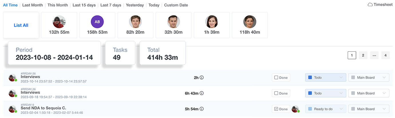 GitScrum Time Tracking Hours